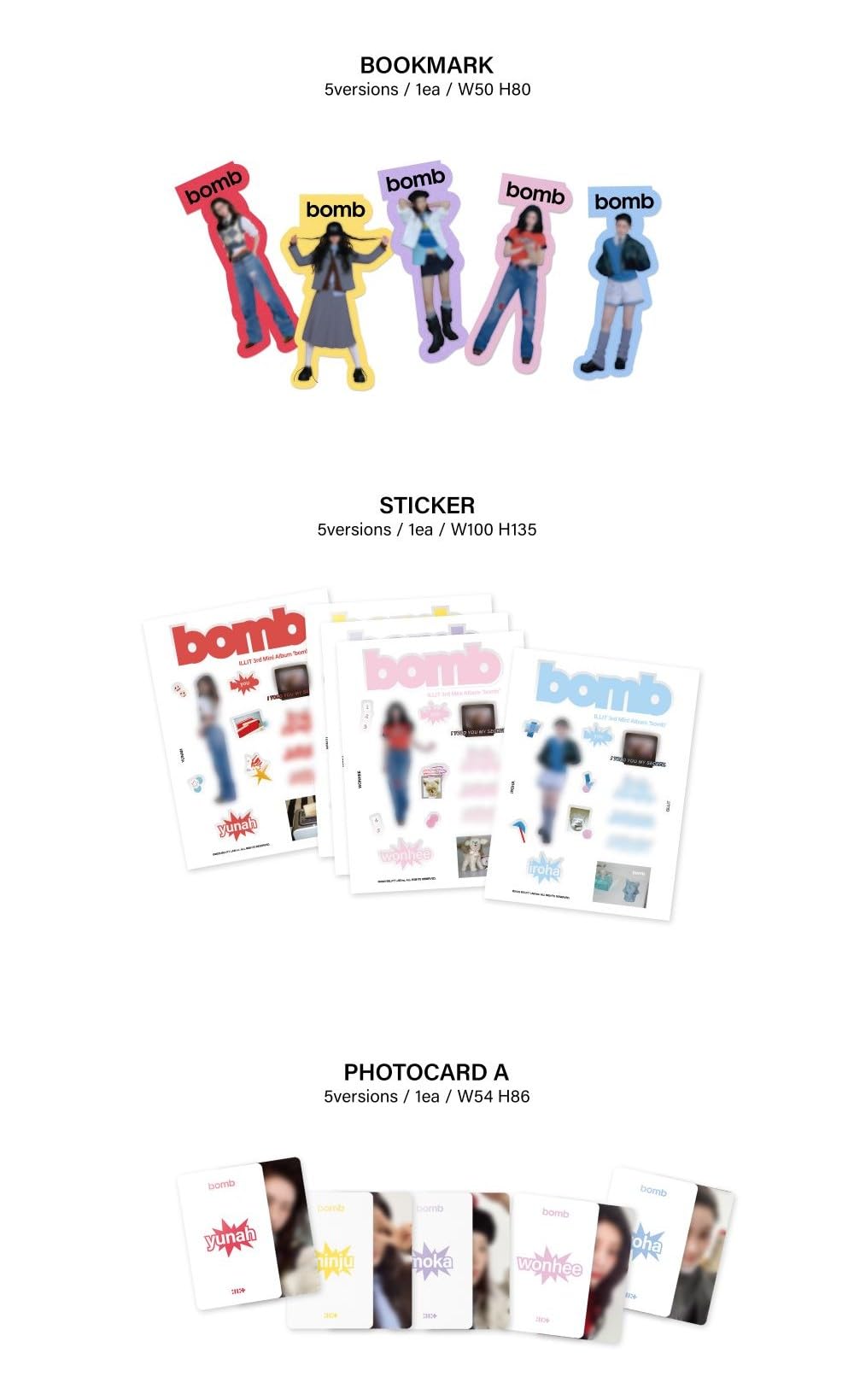 Amazon.com: ILLIT - 3rd Mini Album [bomb] GLLIT WONHEE